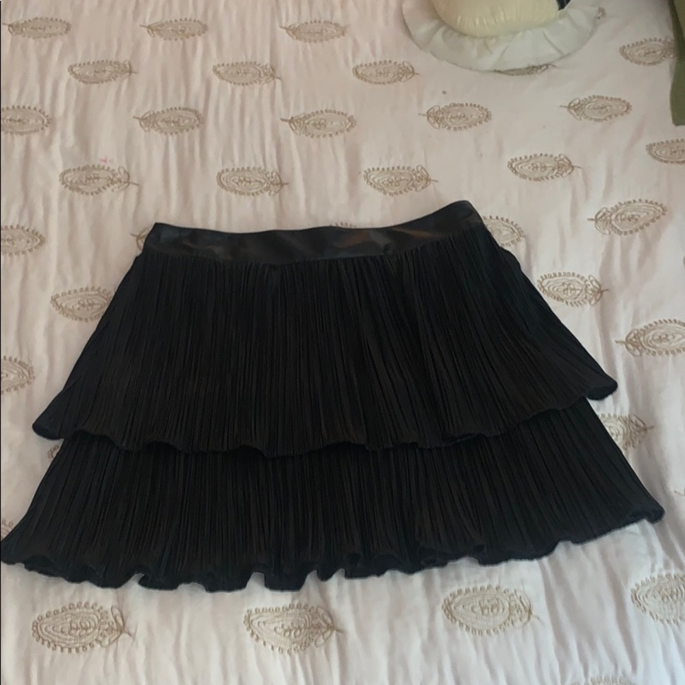 FTF Black Pleated Mini Skirt